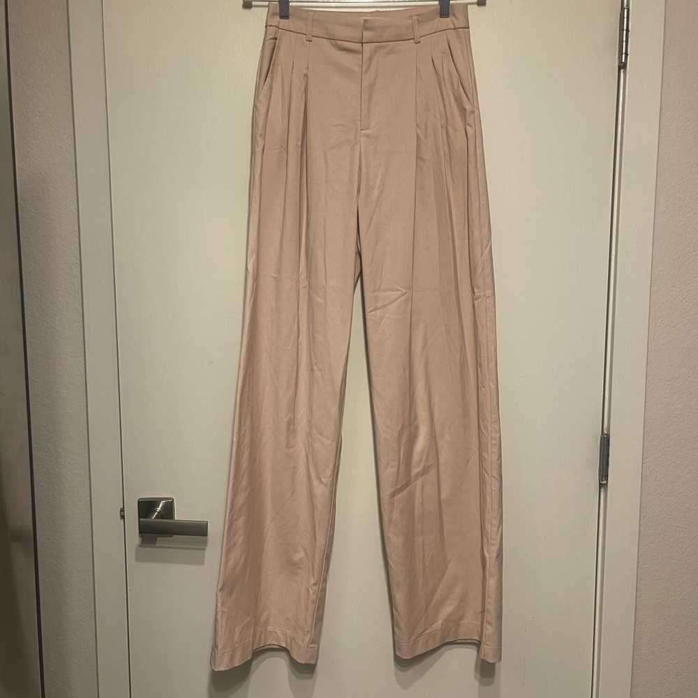 Rumoured Stylish Tan Wide-Leg Trousers